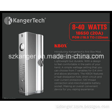 Kanger First Box Mod 18650 Kanger Kbox Fit for Subtank, Subtank Mini and Subtank Nano